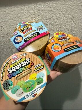 Bundle of 3 Mystery Squishy Dumpling Sunset, Glitter & Tie Dye Edition - RMS.